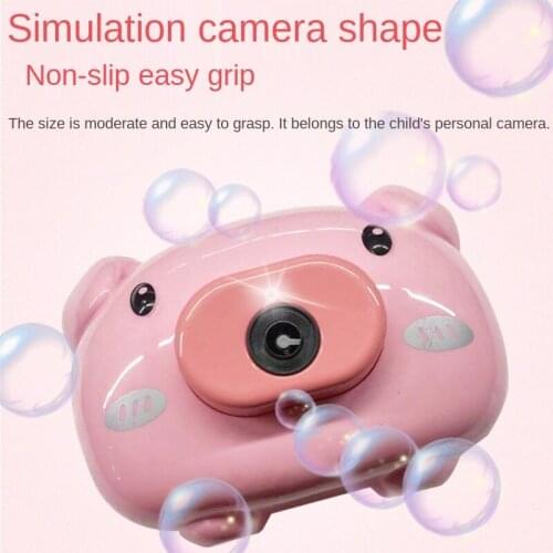 Piggy bubble machine toy camera Gatling bubble gun electric bubble cartoon parent child toys Souptoys