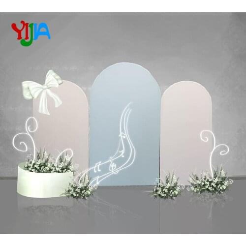 3X6ft/4x7ft Set Arch Wall Backdrop Covers And Stands Pillow Back Stand For Birthday&Baby Shower&Wedding Party Decoration