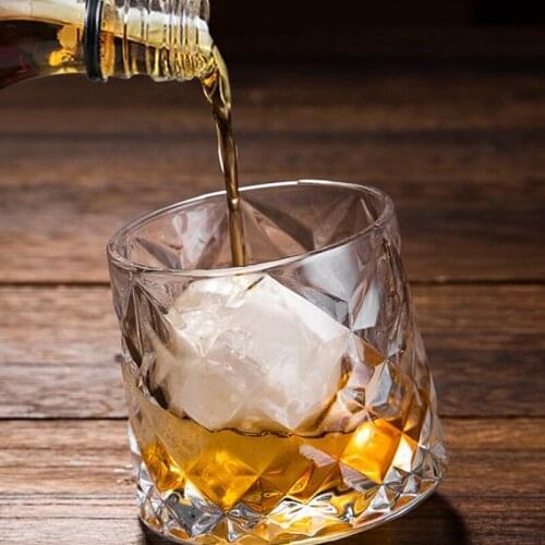 Spinning Whisky Glass Whiskey Tumblers,Old Fashioned Whiskey And Bourbon Glasses