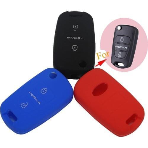 Kutery 50X 3Buttons Remote Car Key Case Silicone Protect Shell For Hyundai Verna I20 I30 IX35 I35 Accent Kia Picanto Sportage K5