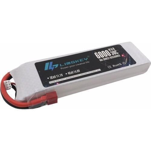 Limskey Power 7.4V 6000mAh 30C 2S Lipo Battery Lipo Battery for FPV UAV RC Drone Car Helicopter Truck Boat Accessories