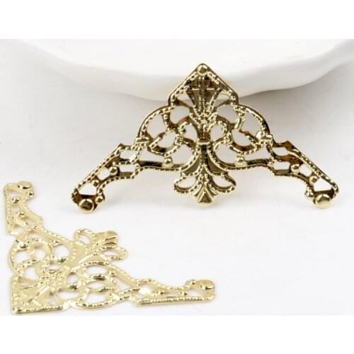 Metal Corners For Books Scrapbooking Photo Albums Menus Corner Protectors Metal Crafts DIY Ornament 35x35mm 20pcs