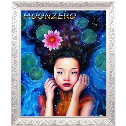 Moonzero New 100% Full Area Highlight Diamond Needlework Diy Diamond Painting Women Cross Stitch Kit Needlework Embroidery Gift