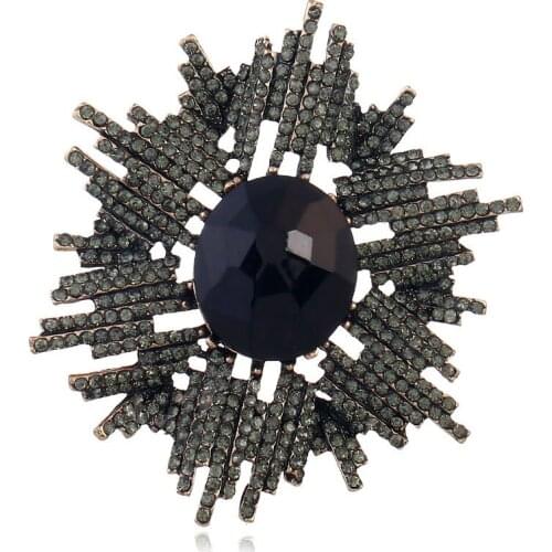 MZRiiQoong Black Brooches For Clothes