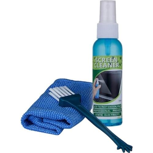 1 Set Of Multi-purpose Cloth Liquid Screen Cleaning Kit For LCD TV, Tablet, Mobile Phone, Laptop, Camera Lens Cleaner