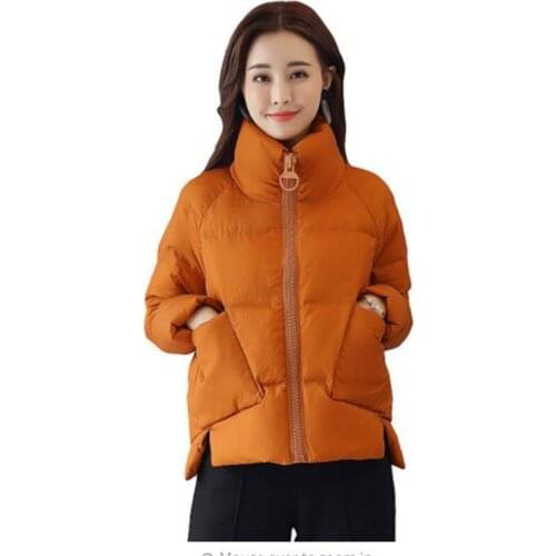 New Arrival Autumn Winter Women Short Down Cotton Jacket 2018Stand-Collar Casual Parkas Short Female Padded Slim Warm JacketQ419