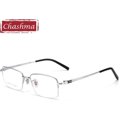 Chashma Gentlemen Pure Titanium Eyewear Top Quality Prescription Optical Frame Fashion Glasses Spectacles Anti Blue Ray Lenses