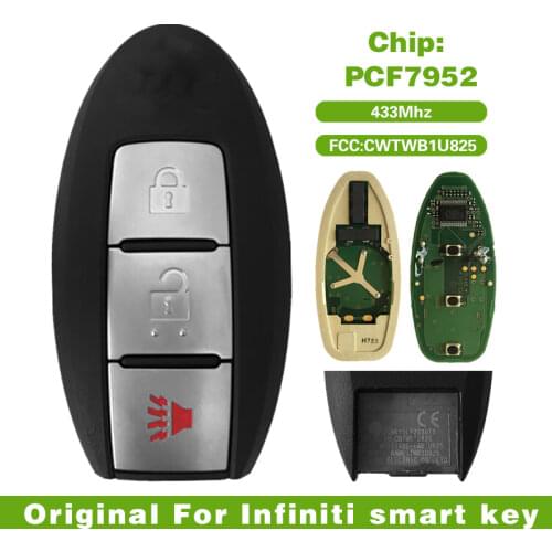 CN021002 3 button Original Remote Car Key Control For Infiniti key Fob With 433mhz PCF7952 CWTWB1U825