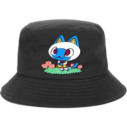 Anime Animal Crossing Bucket Hat teenager Outdoor Fisherman Hats Summer Beach Sun Caps unisex Streetwear Chapeau Caps