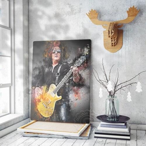 Billy Idol Guitarist Steve Stevens Poster, Top Gun Anthem Chief Guitarist Works Art Prints, Retro Heavy Metal Music Decor Mural