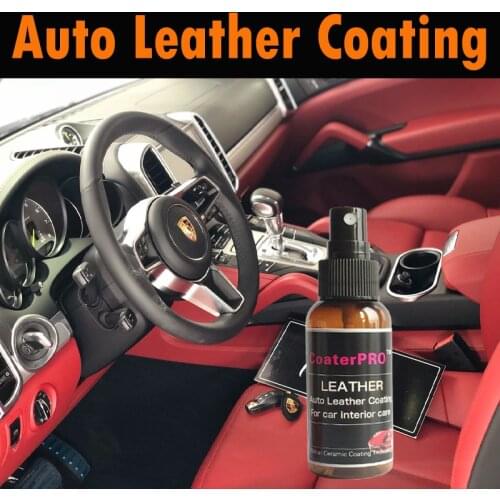 CoaterPRO Auto interior Leather/Vinyl coating Upholstery coat make it shiny and soft factory look Superior Hydrophobic seat care