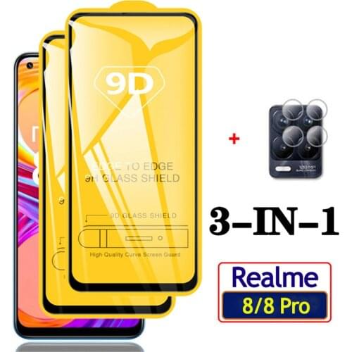 Realme-8 glass, 9d glass for realme 8 pro tempered glass realme 8pro screen protector realmi 8 realme8 pro glass realme 8