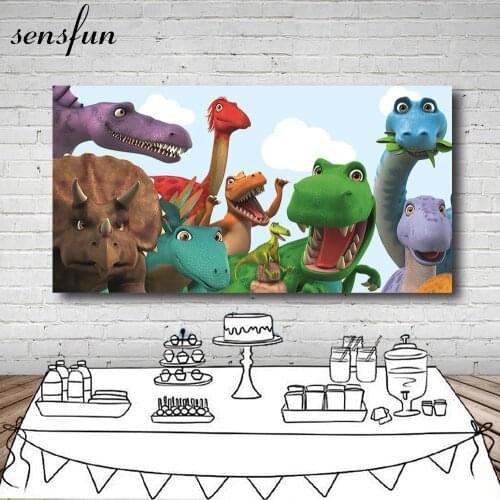 Sensfun Jurassic Dinosaur Party Photography Backdrop 200x100cm Custom Birthday Party Backgrounds For Photo Studio Vinyl