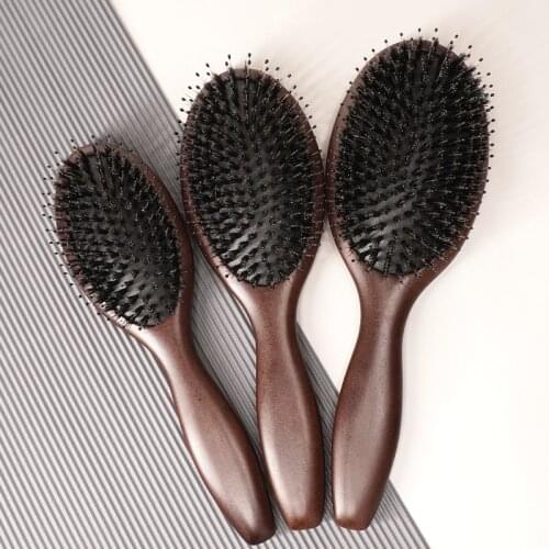 Hair Brush Scalp Massage Comb Hairbrush Bristle&Nylon Women Wet Curly Detangle Hair Brush for Salon Hairdressing Styling Tools