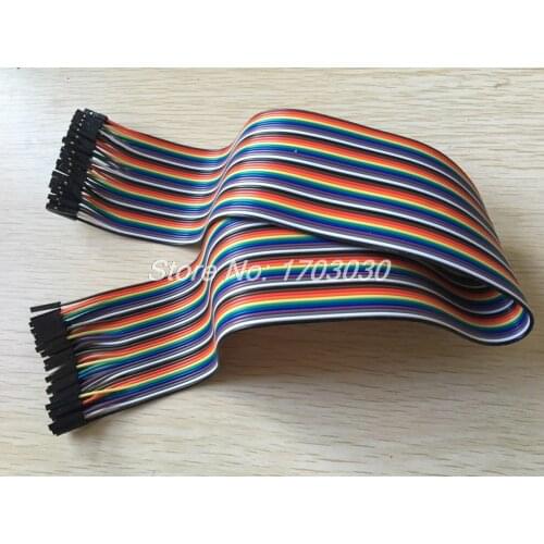 50cm 2.54mm 40Pin Female to Female F/F Connect Jumper Wire Cable Line