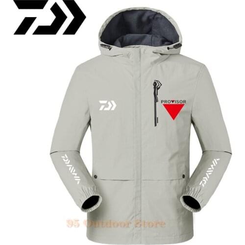 Reflective Daiwa Fishing Clothing Tech Hydrophobic Fishing Clothes Outdoor Camping Autumn Hooded Jackets Waterproof Quick Dry