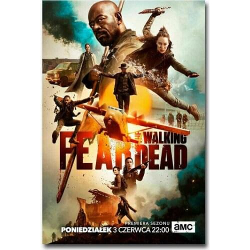 Fear The Walking Dead Season 5 Zombies TV Series Silk Poster Wall Sticker Decoration Gift