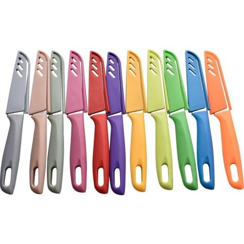 Candy-colored fruit peeler household stainless steel fruit knife kitchen vegetable fruit knife peel knife