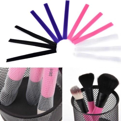 Mesh Make Up Cosmetic Brushes Guards Protectors Cover Netting Cover Mesh Sheath Without Brush Makeup Tools 10Pcs/set