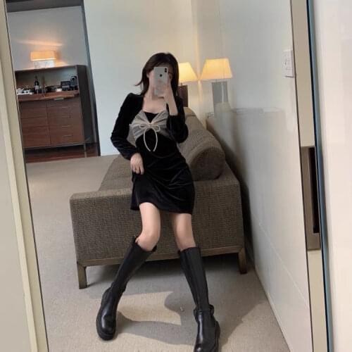 Women Dresses Womens Dress 2021 Spring Square Collar Vestido De Mujer Femme Robe