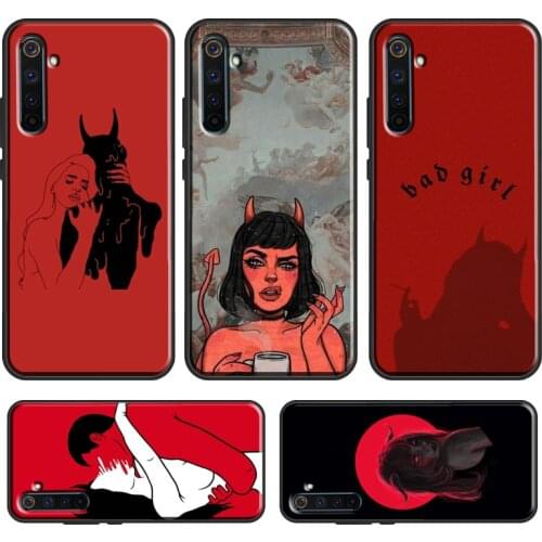 Aesthetic Devil Woman Case For OPPO Reno 4 Pro Find X2 Pro For Realme 6 Pro 7 X7 X50 XT C3 OnePlus Nord 7T 8 7