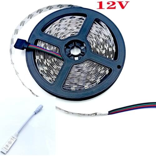 1Roll 5M 5050 LED Strip light Waterproof DC 12V RGBW RGBWW RGB LED diode tape Holiday Decoration lamp LED String Ribbon 60LEDs/M