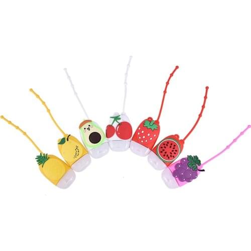 1Pcs Fruit Silicone Mini Hand Sanitizer Disposable No Clean Detachable Cover Travel Portable Safe Gel Hand Sanitizer Holder