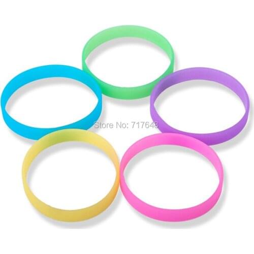 100pcs Blank Plain Glow-in-the-dark wristband silicone bracelets free shipping by epacket A