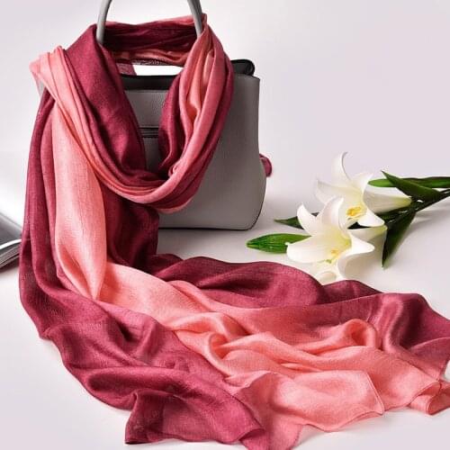 2021 Luxury Brand Real Silk Women Scarf fashion Soft silk kerchief Female Shawl Foulard Beach cover-ups wraps Silk Bandana Hijab