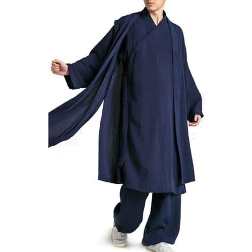 23Color High Quality linen 3pcs/Set Wudang Tai Chi Robe Customize Taoism Kung Fu Uniform Taoist Clothing Martial Arts Suits