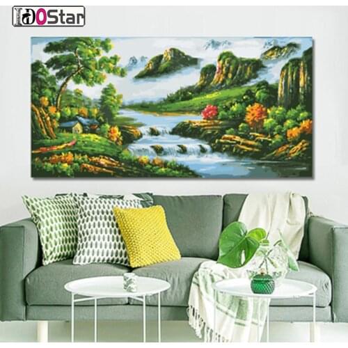 60x120cm Large Size Frame landscape DIY Painting By Numbers Acrylic Paint On Canvas Modern Wall Art Picture Home Decors