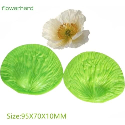 Large Size Poppies Flower Petal 3D Soap Silicone Mold Corn Poppy Petal Silicone Big Size Bathroom Decoration