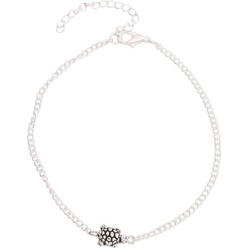 Womens Vintage Simple Chain Turtle Anklet Leg Bracelet Handmade Ornament Glamorous Retro Summer Ornament