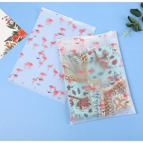 50Pcs/Lot Travel Zip Lock Storage Bag Clothes Sorting Sundries Classification Bags Water-Proof Animals Pouches Packaging Plastic