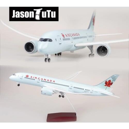 JASON TUTU 43cm Air Canada Boeing b787 Airplane Model Aircraft 1/160 Scale Diecast Resin Light and Wheel Plane Gift Collection