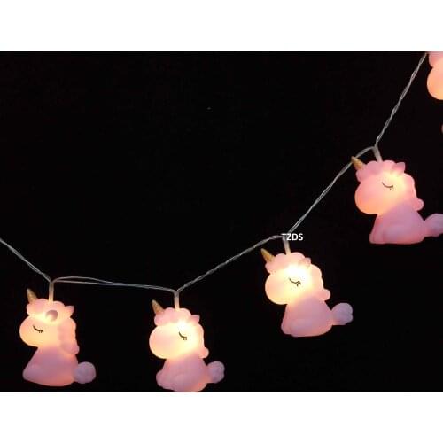 Fairy White Unicorn Battery String Lights LED Decoration For Holiday Christmas Garland New Year party wedding