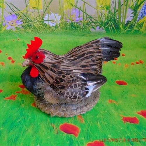 Big simulation chicken toy polyethylene & furs hen model doll about 30x21x19cm 024