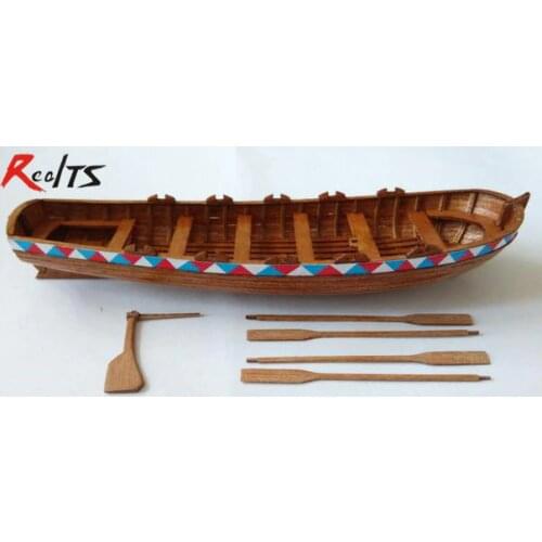 RealTS 1/50 Laser-cut wooden sail boat model Russian lifeboat Precise assembly Wooden boat kit