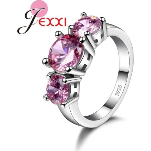 Fancy Colorful Cubic Zircon Ring Design For Women Party Engagement Fashion 925 Sterling Silver Rings Jewerly Accessories