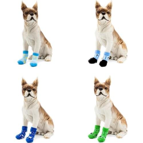 Pet Cat Dog Socks Non-Slip Knitted Dog Claw Pattern Protective Cover Suitable for Festival Holiday Party Pet Dress up
