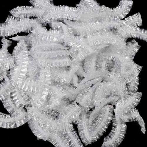 100pcs Disposable Ear Cover One-off Plastic Transparent Waterproof Earmuffs Shower Salon Household Onetime Hair Dyeing Tool
