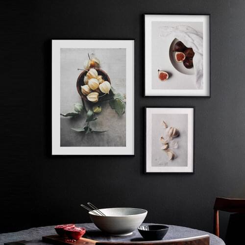 Kitchen Fruit Winter Cherries Garlic Fig Canvas Painting Posters HD Prints Wall Art Pictures for Living Room Home Decoration