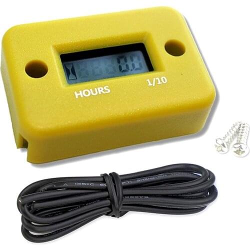 Motorcycle Hour Meter With Battery Timer Cafe Racer Digital Counter Moto Jet Ski Timer Accumulator Digital Working Gauge Tools