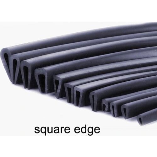 1 Meter U Channel Door Rubber Seal Strip Edge Trim Edge Guard Weatherstrip Noise Insulation Rubber Profile For Glass Metal Wood