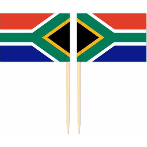 South Africa Toothpick Flag 3.5X2.5CM Cake Topper Party Cupcake Wedding Baby Shower Supplies Lovely Baking Dessert Decorations