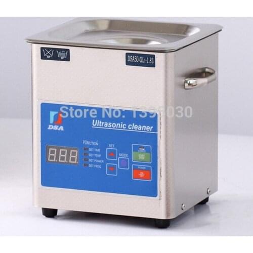 1PC Digital DSA50-GL1 110/220V Ultrasonic Cleaner Stainless Steel 1.8L Adjustable Free Basket