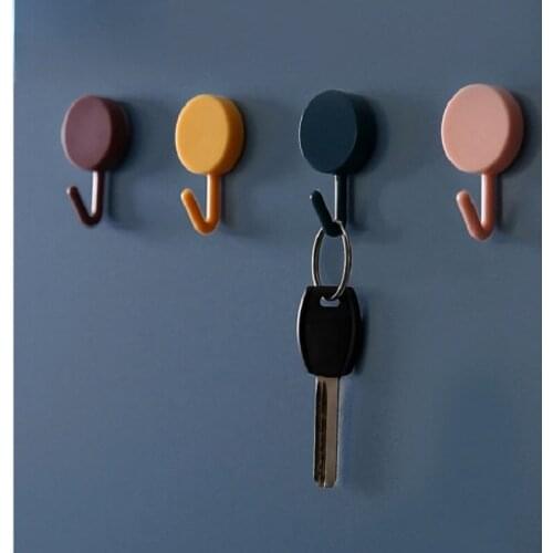 10pcs Plastic Creative Hooks Wall-mounted Nordic Color Hanger Kitchen Bathroom and Home Decoration Storage Hooks