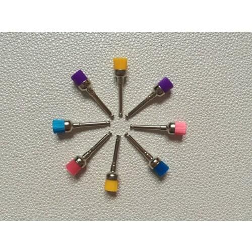 100Pcs/Bag Dental Nylon Latch Flat Color Polishing Brushes Polish Prophy Brush Free shipping