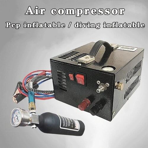 12v 30mpa 4500psi 300bar Pcp Air Compressor Miniature Pcp Compressor, Including High Pressure Air Compressor Transformer