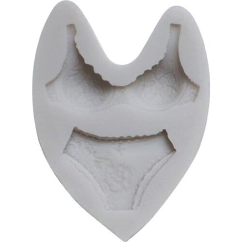 3D Sexy Women Underwear Suit Shape Silicone Mold Fondant Mould DIY Desserts 896A
